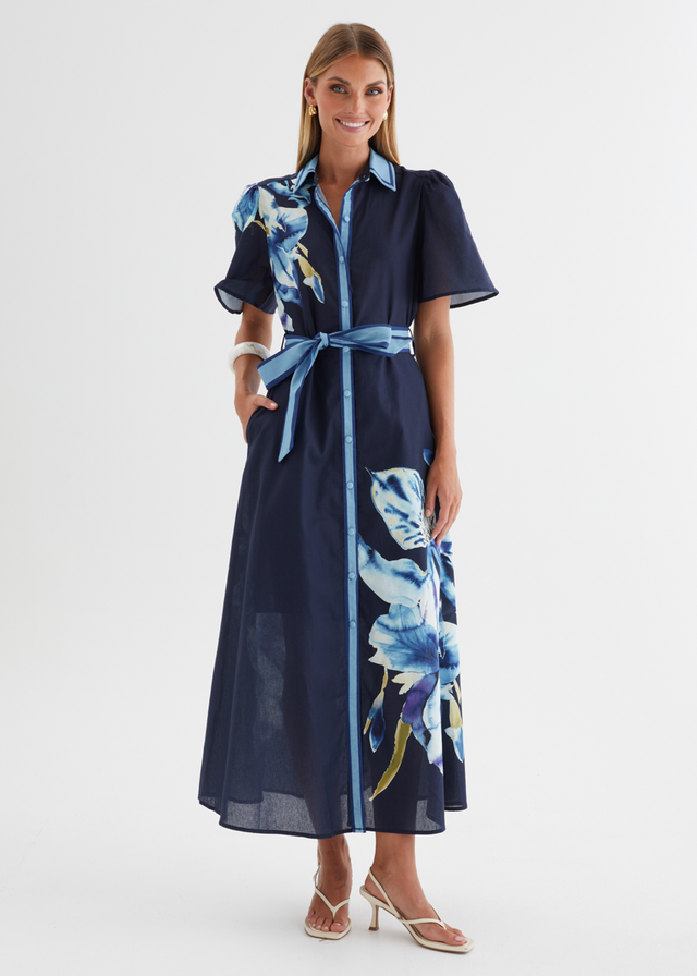 Marion Maxi Dress - Navy Bloom