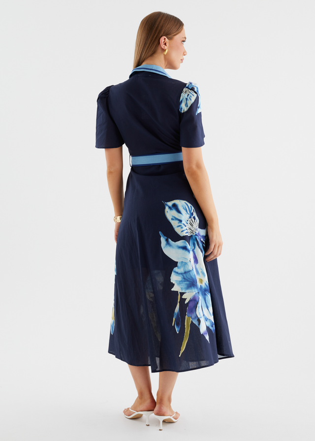 Marion Maxi Dress - Navy Bloom