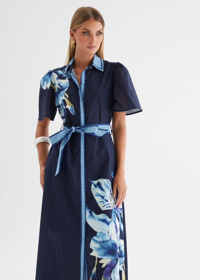 Marion Maxi Dress - Navy Bloom