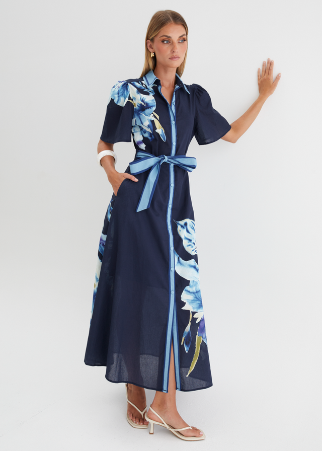 Marion Maxi Dress - Navy Bloom
