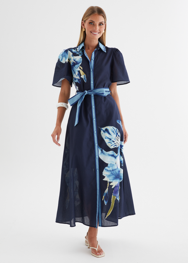 Marion Maxi Dress - Navy Bloom