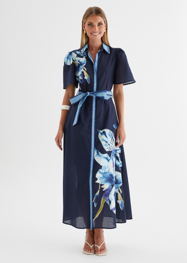 Marion Maxi Dress - Navy Bloom