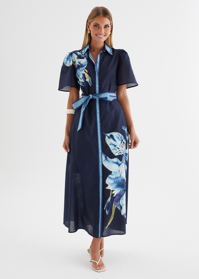 Marion Maxi Dress - Navy Bloom