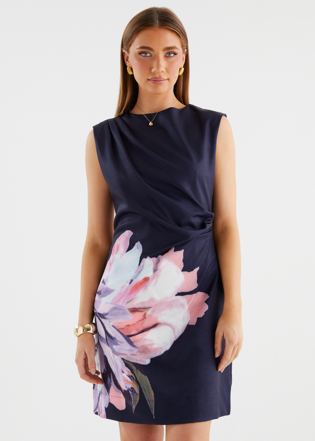 Antonella Dress - Navy Blossom