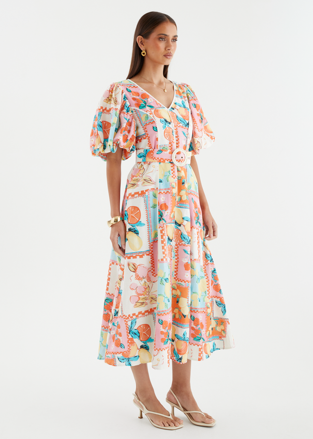 Anthea Maxi Dress - Tropical Tile