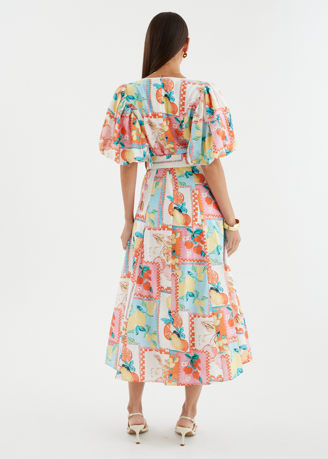 Anthea Maxi Dress - Tropical Tile