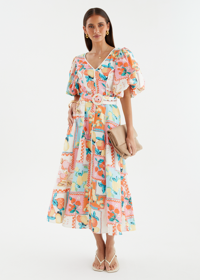 Anthea Maxi Dress - Tropical Tile