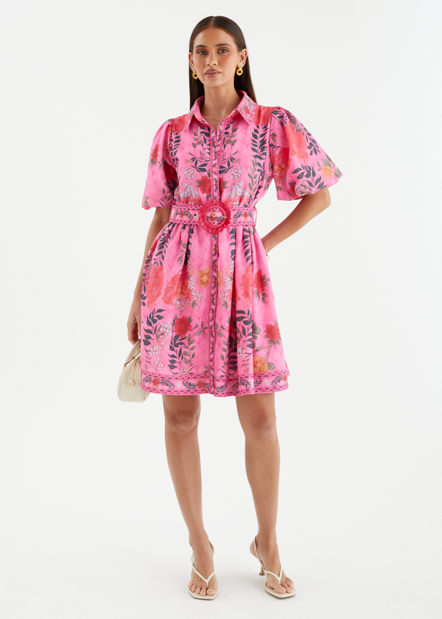 Rosaria Dress - Magenta Garden