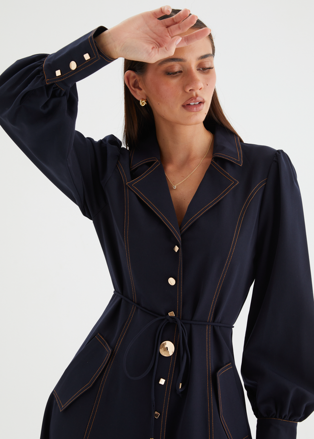 Katreen Midi Dress - Midnight