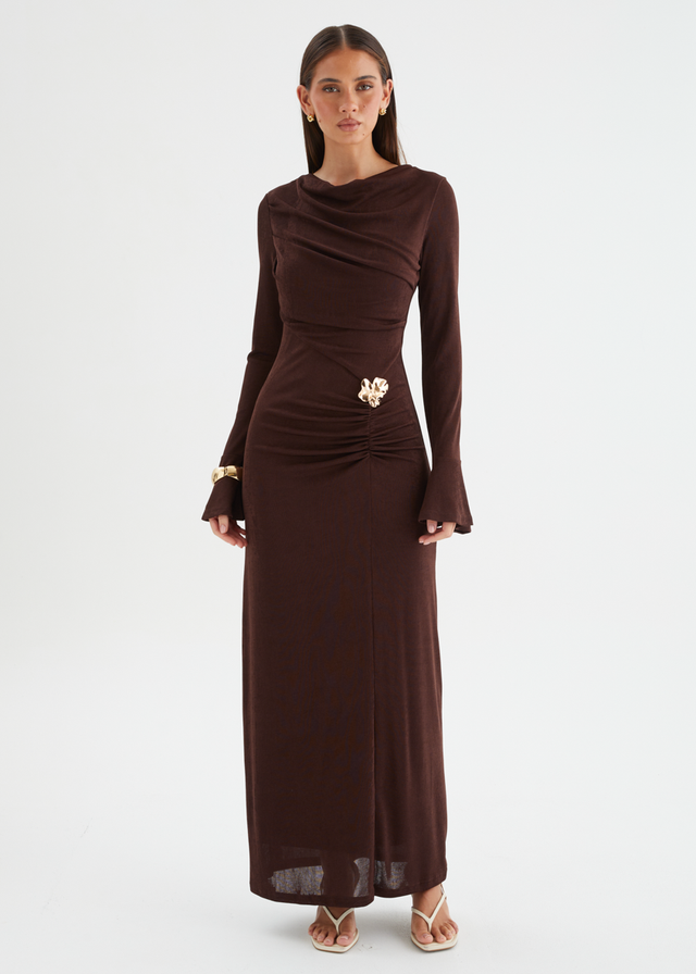 Clarrisa Maxi Dress - Espresso