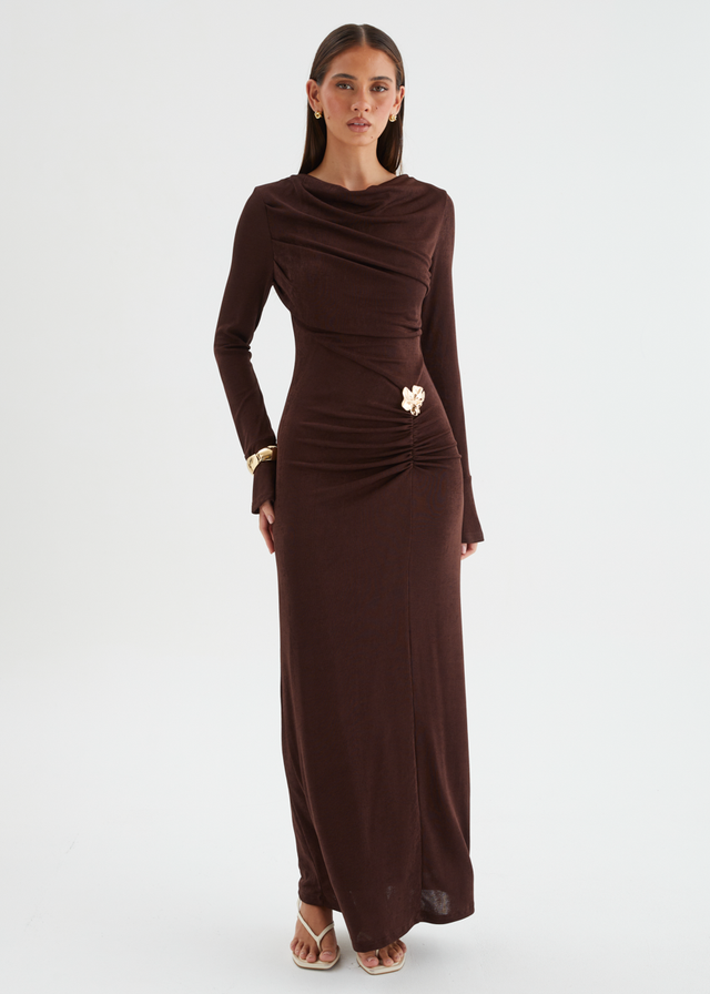 Clarrisa Maxi Dress - Espresso
