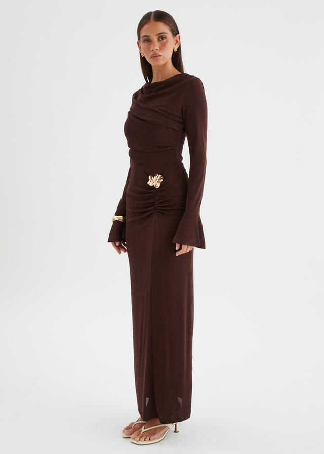 Clarrisa Maxi Dress - Espresso