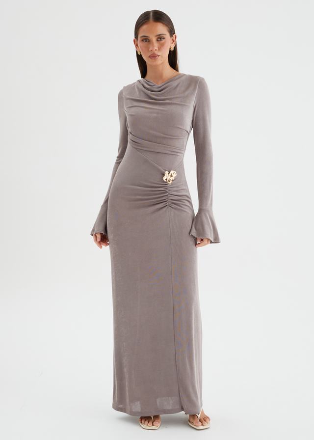 Clarrisa Maxi Dress - Mauve Taupe