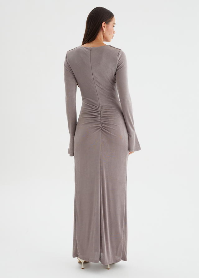 Clarrisa Maxi Dress - Mauve Taupe
