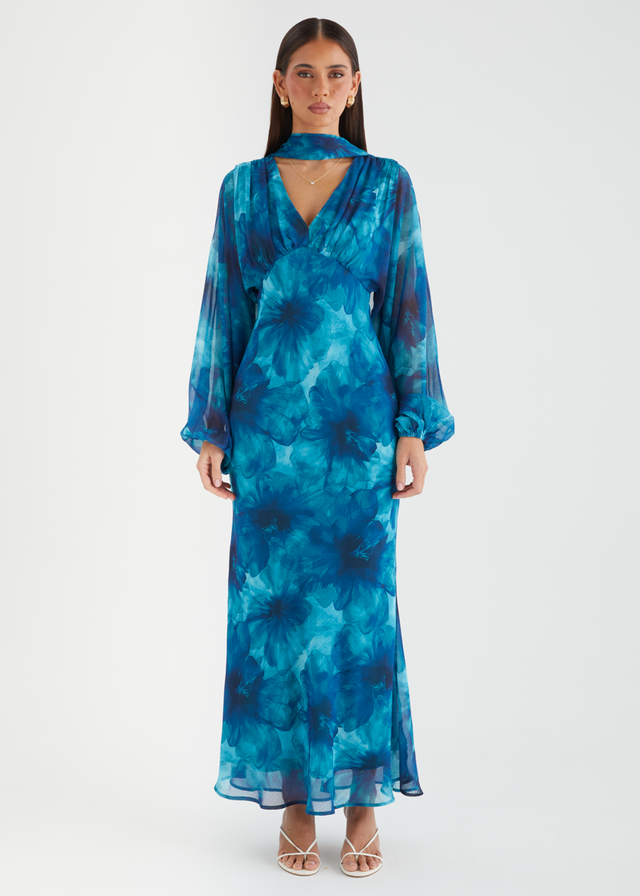 Darlene Maxi Dress - Turquoise Floral