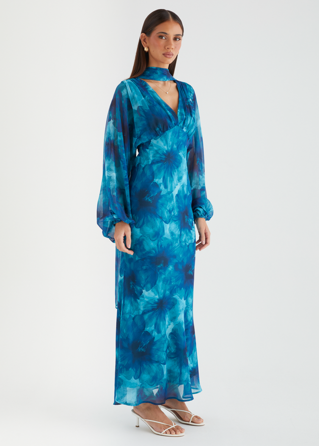 Darlene Maxi Dress - Turquoise Floral