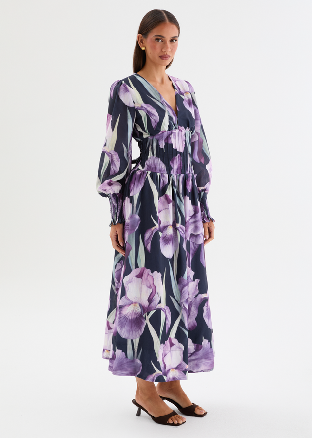 Amity Midi Dress - Amethyst Petal