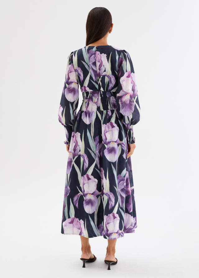 Amity Midi Dress - Amethyst Petal