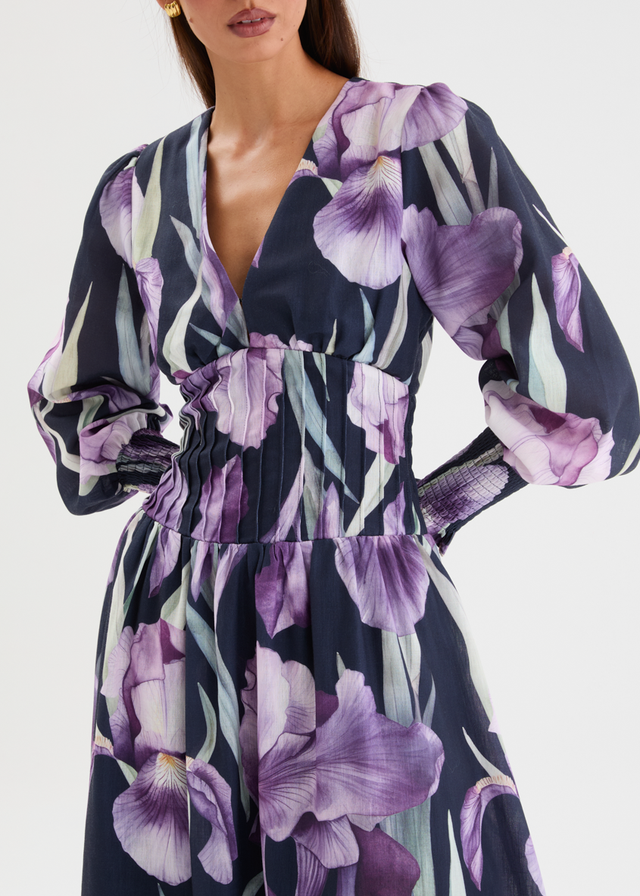 Amity Midi Dress - Amethyst Petal