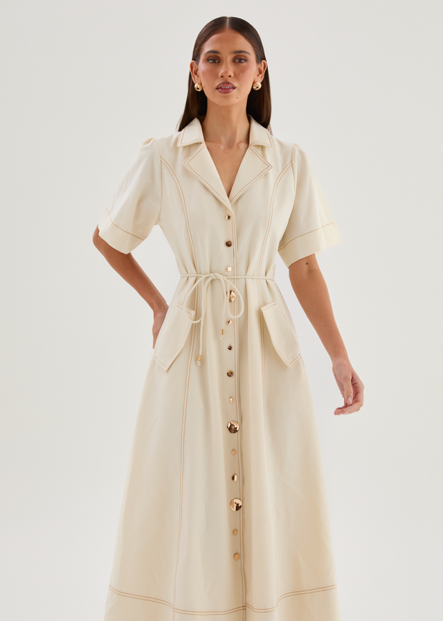 Teresia Maxi Dress - Ecru