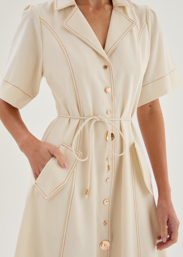 Teresia Maxi Dress - Ecru