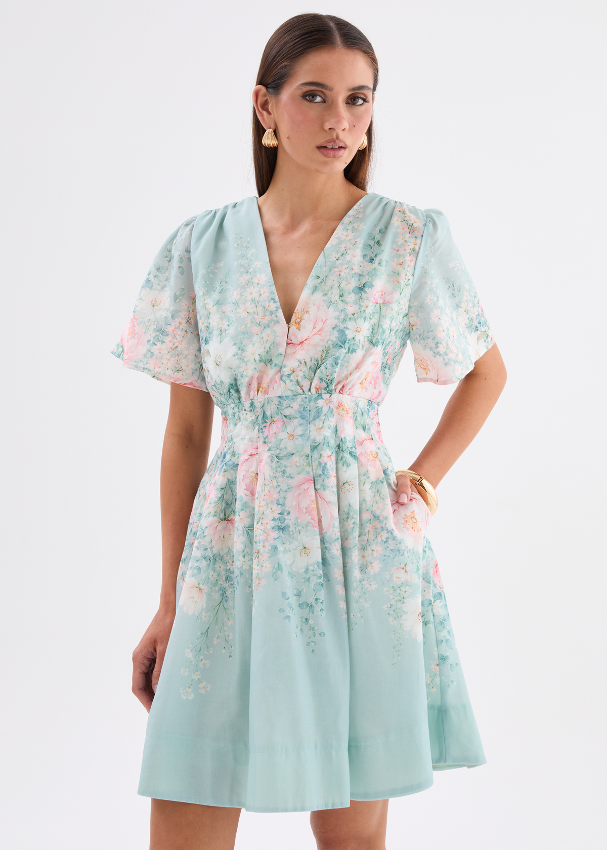 seafoam green casual dress Saylor Mini CLM001