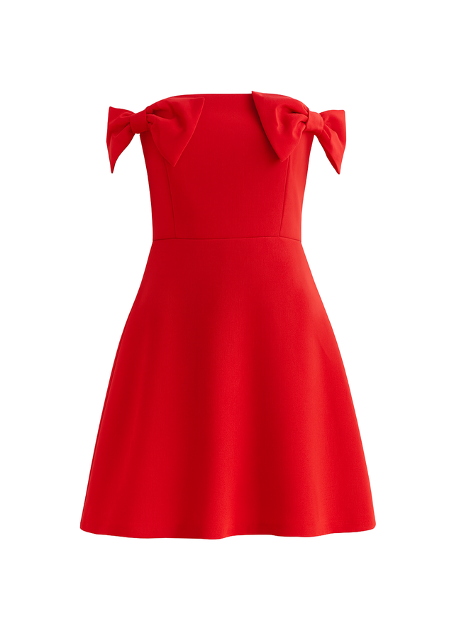 Sofi Off Shoulder Dress - Red