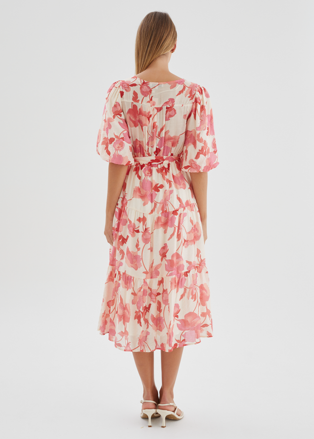 Susanne Midi Dress - Pink Floral