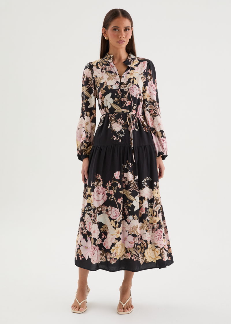 Floral Long Sleeve Dresses  Gingham & Heels