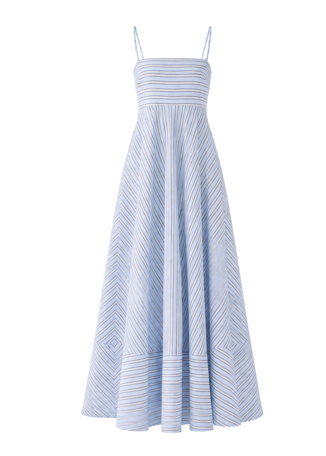 Elide Maxi Dress - Blue Stripe