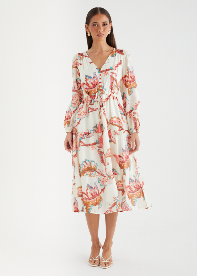Billee Midi Dress - Autumn Botanical