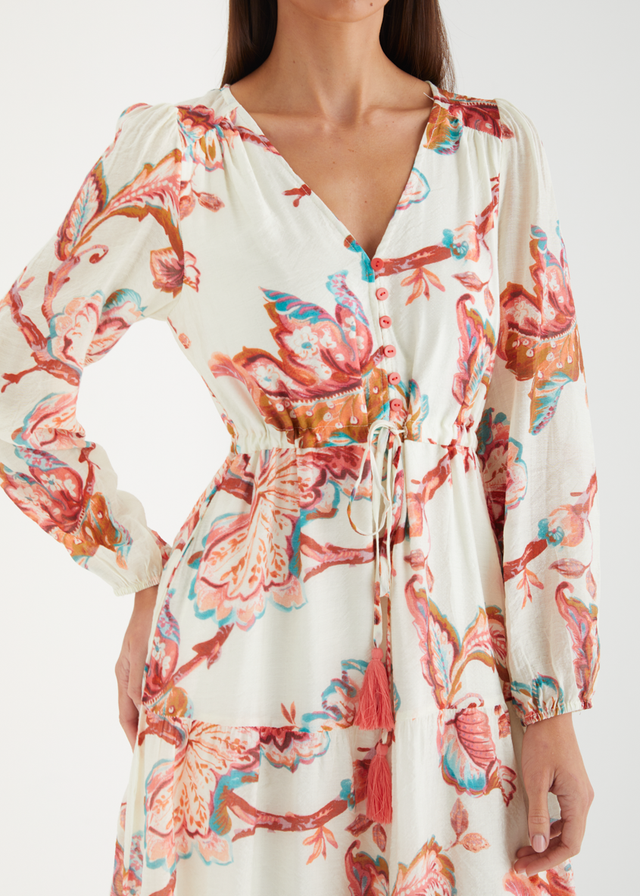 Billee Midi Dress - Autumn Botanical