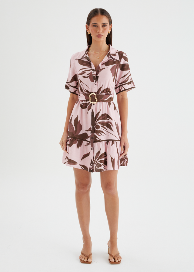Danijela Dress - Blush Leaf