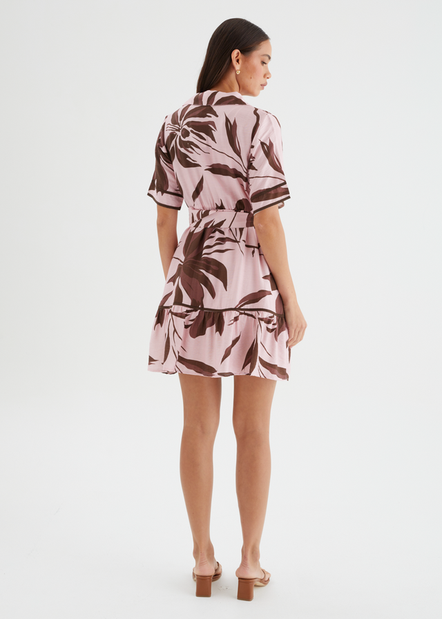 Danijela Dress - Blush Leaf