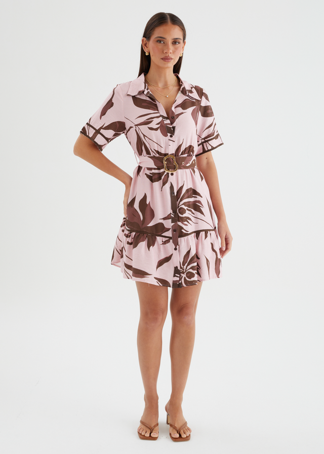 Danijela Dress - Blush Leaf