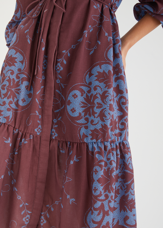 Dionah Midi Dress - Chocolate Frost