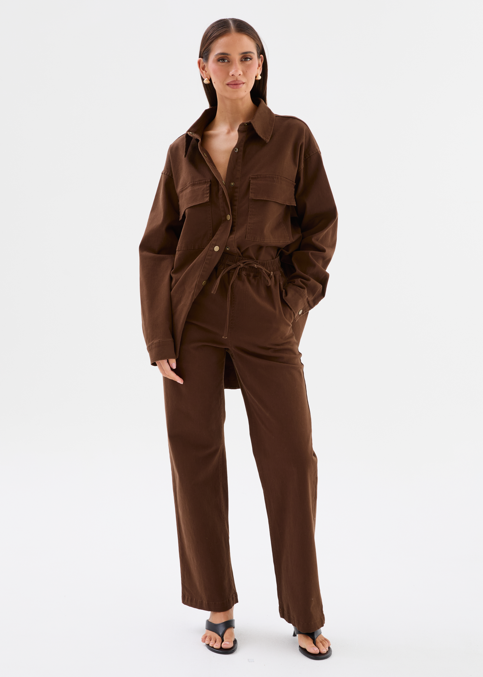 Yazmin Pants - Chocolate – Gingham & Heels