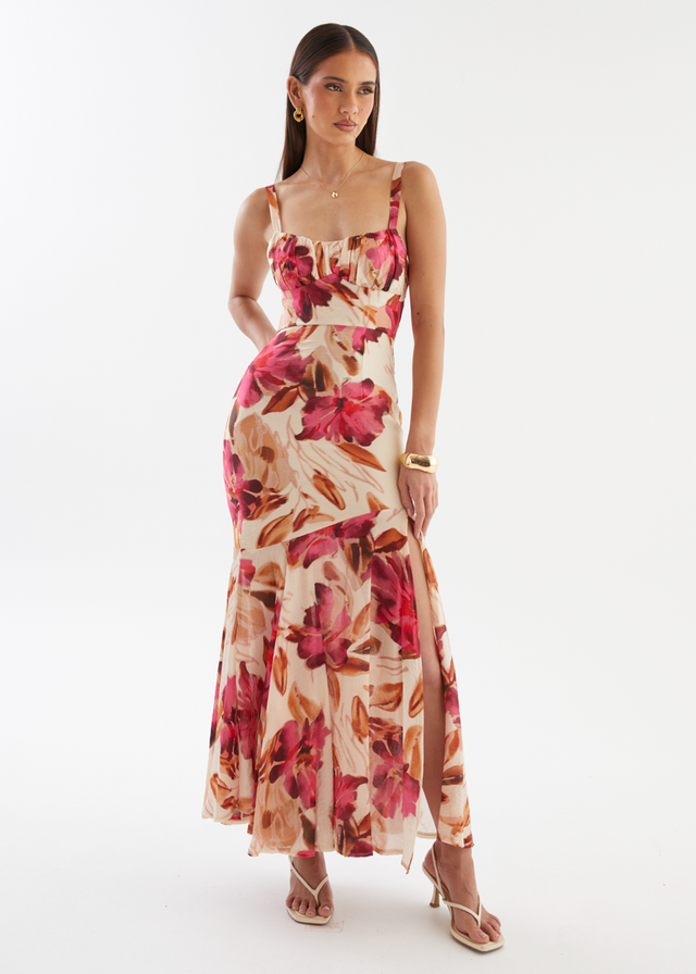 Andreina Maxi Dress - Fuchsia Floral