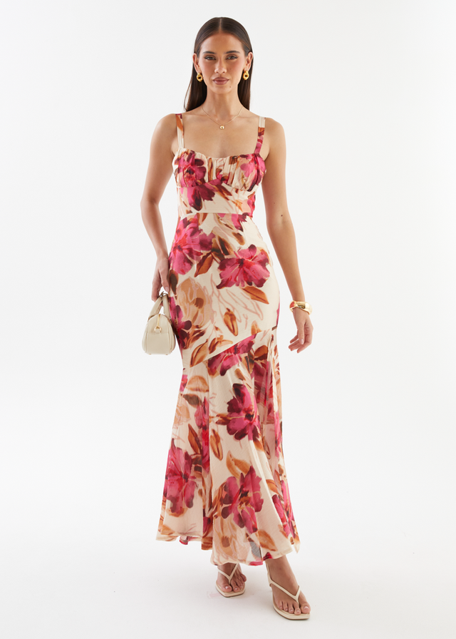 Andreina Maxi Dress - Fuchsia Floral