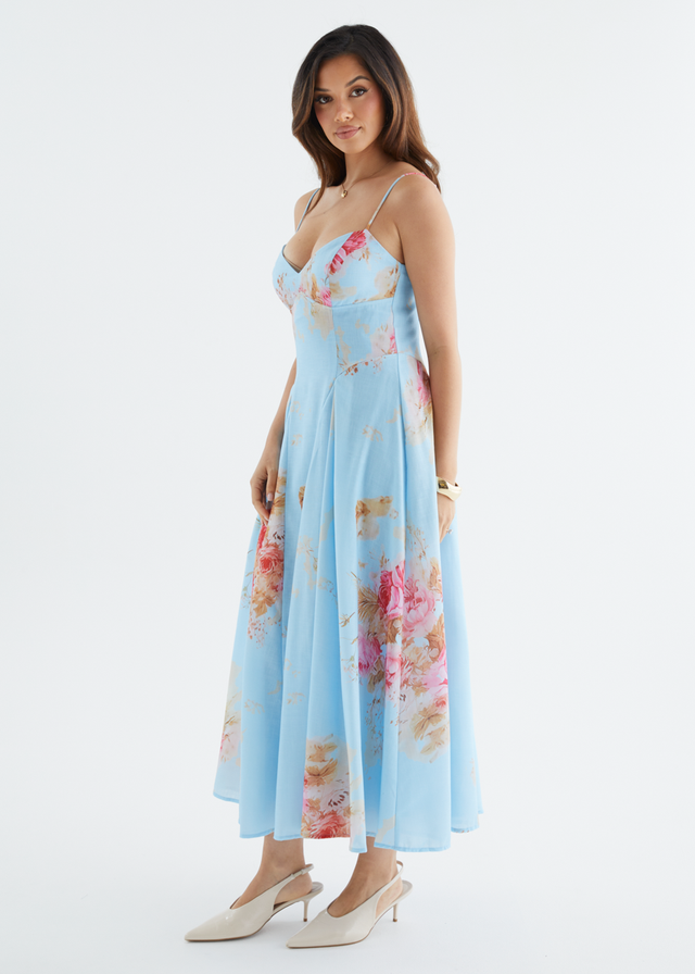 Selina Maxi Dress - Blue Bouquet