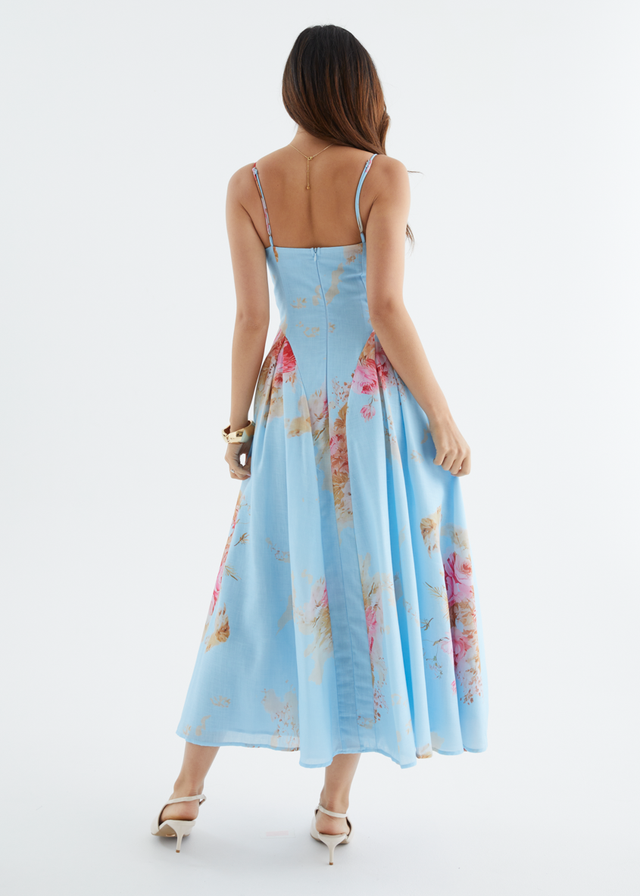 Selina Maxi Dress - Blue Bouquet