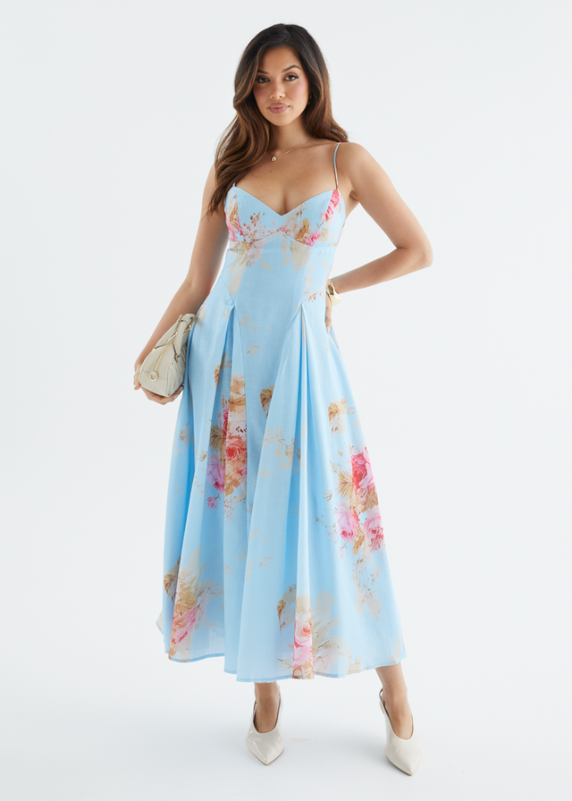 Selina Maxi Dress - Blue Bouquet