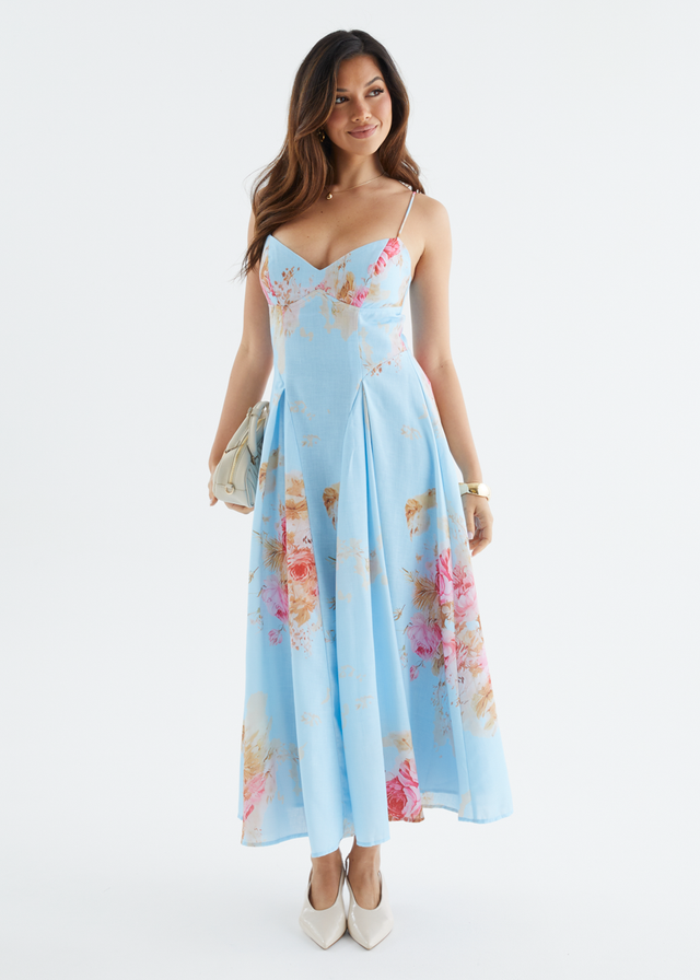 Selina Maxi Dress - Blue Bouquet