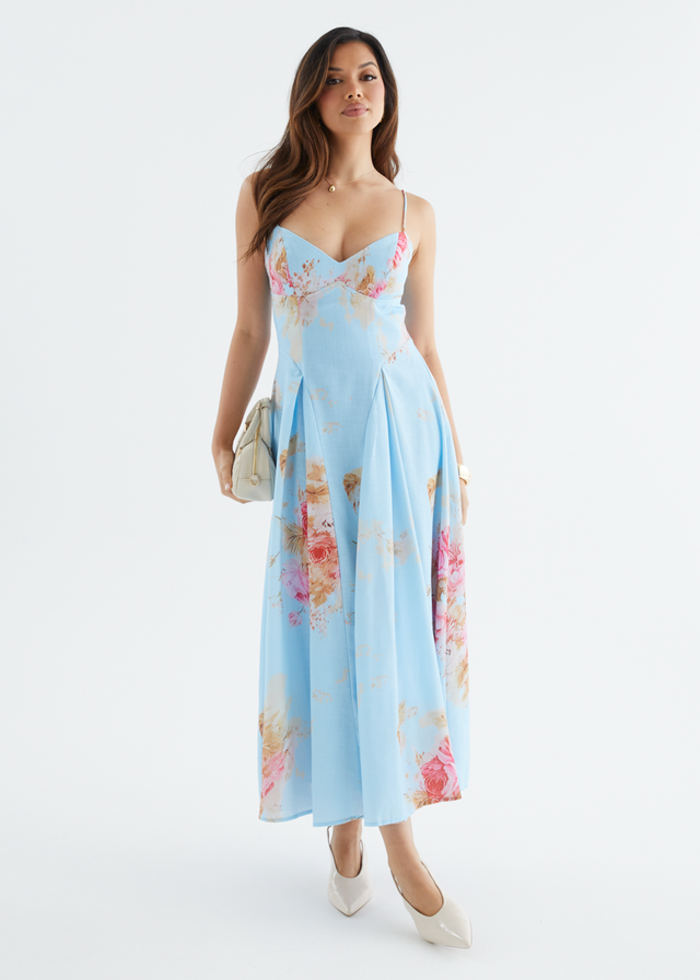 Selina Maxi Dress - Blue Bouquet