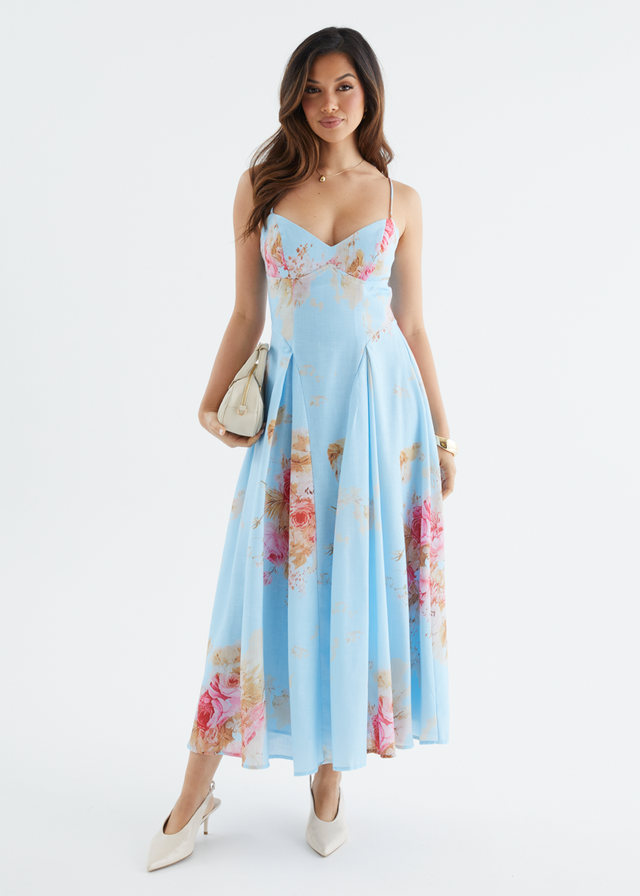 Selina Maxi Dress - Blue Bouquet