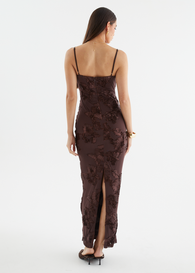 Teneile Mesh Maxi Dress - Espresso