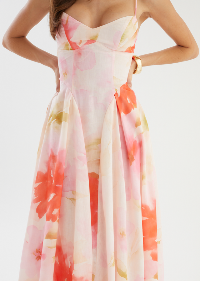 Selina Maxi Dress - Blush Garden