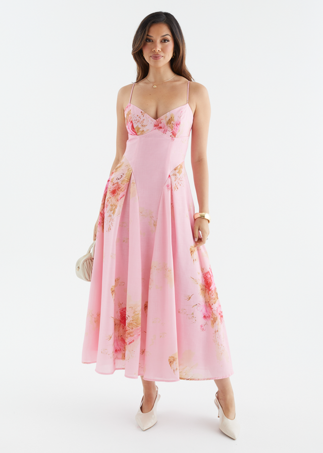Selina Maxi Dress - Pink Bouquet