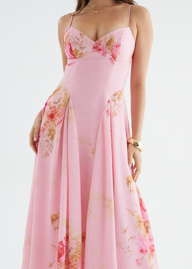 Selina Maxi Dress - Pink Bouquet
