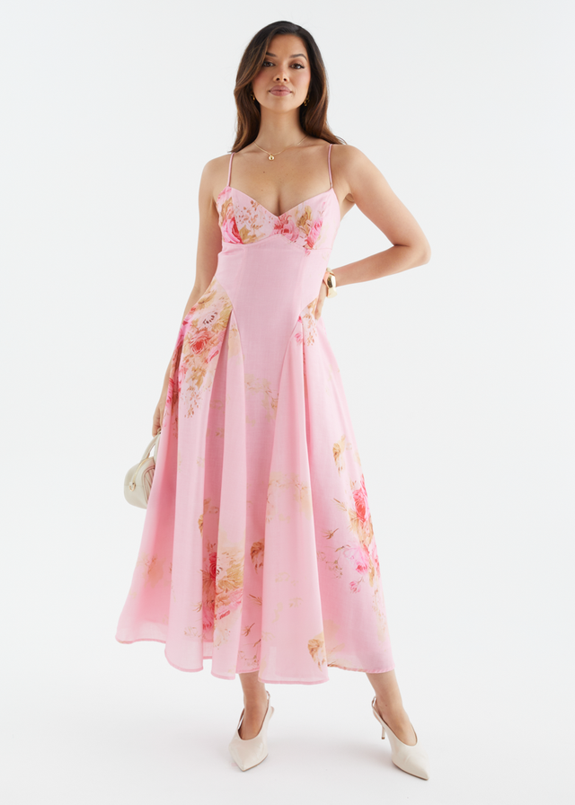 Selina Maxi Dress - Pink Bouquet